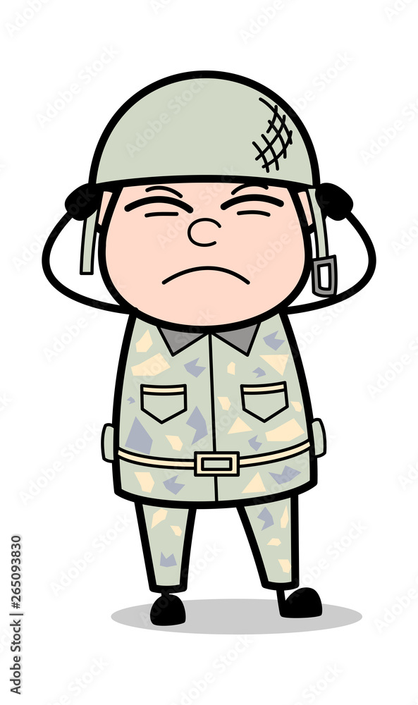 Noise - Cute Army Man Cartoon Soldier Vector Illustration Noise - Cute Army Man Cartoon Soldier Vector Illustration