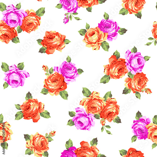 Pattern illustration of a beautiful rose