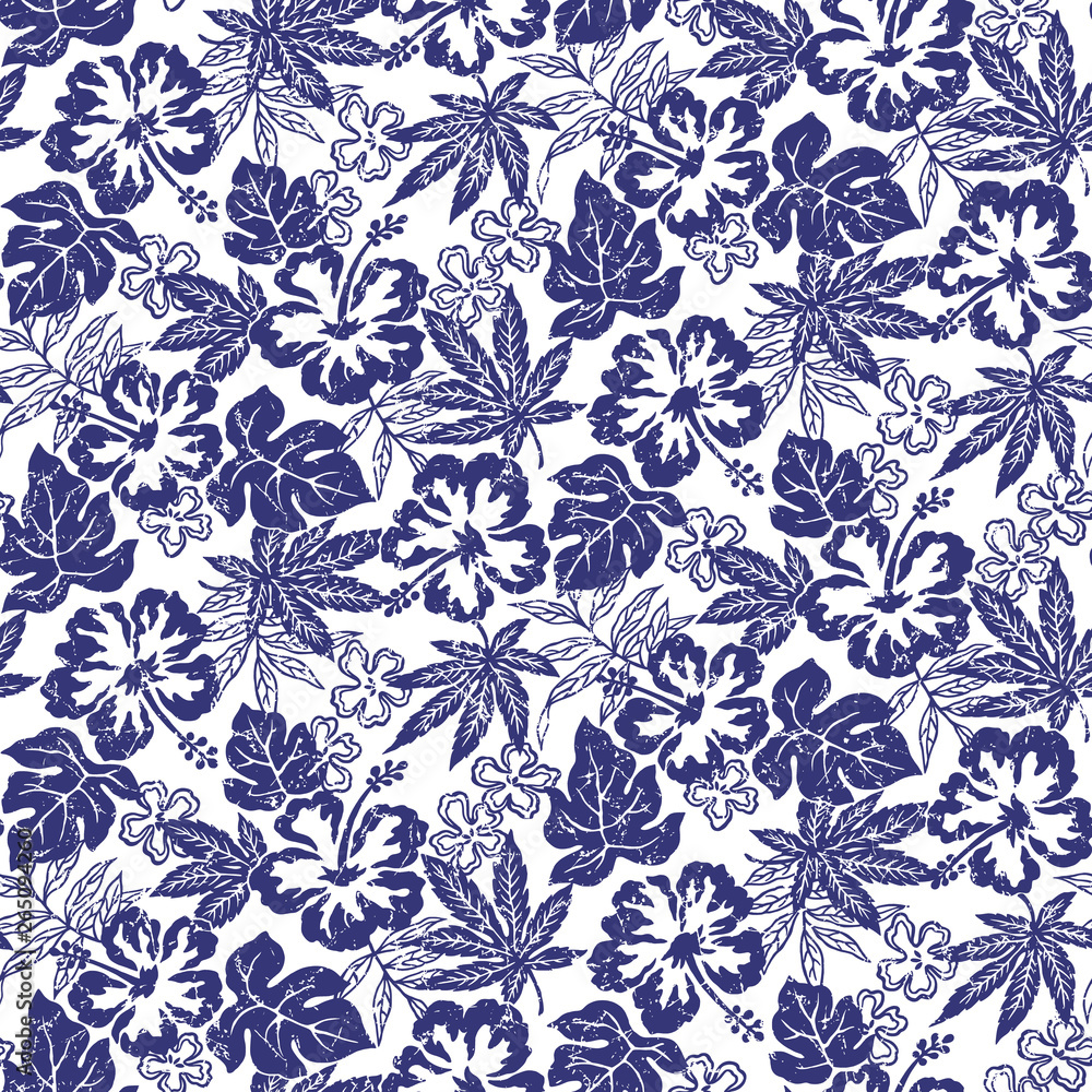 Hibiscus flower pattern illustration Hibiscus flower pattern illustration