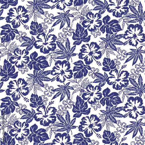 Hibiscus flower pattern illustration