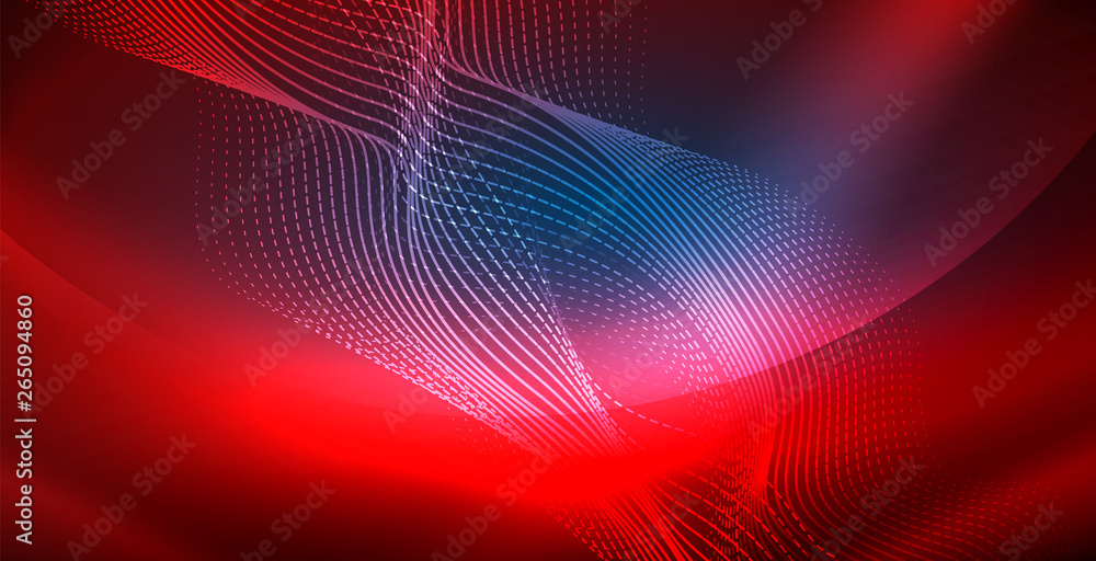 Obraz premium Neon wave background