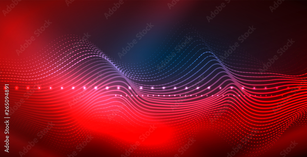 Neon wave background Neon wave background