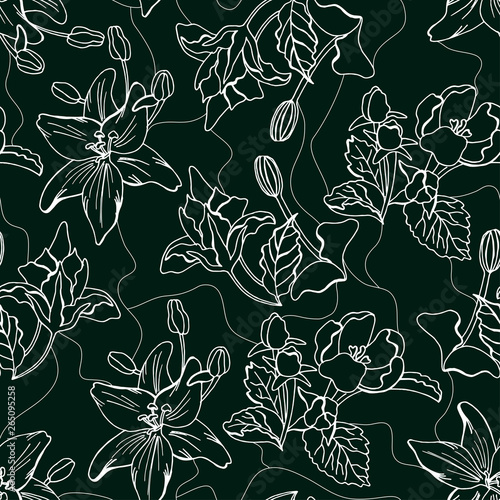 Hand drawn seamless pattern
