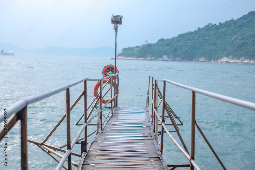 Area of Photographer name Sai Wan Swimming Shed located in Kennedy town with offshore step into the sea. One of destination in Hong kong island.