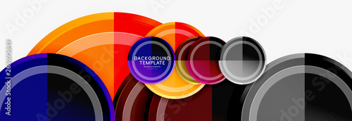 Colorful glossy circles background