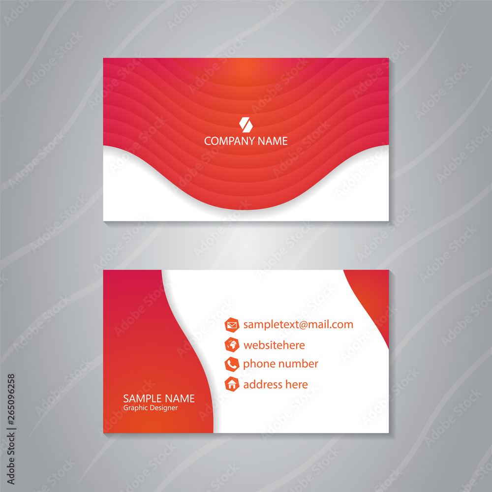 Fototapeta premium fresh business card with dynamic fluid shapes composition.