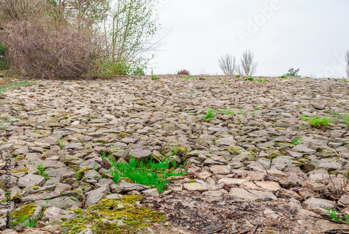 Stone elevation extending to the horizon