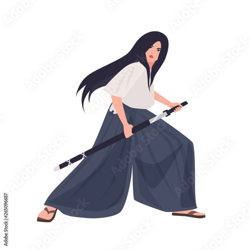 Female Japanese warrior or samurai girl