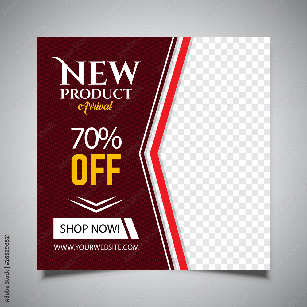 business promotion template. modern style design suitable for social media post, banner, brochure, advertising and others. new product arrival vector illustration