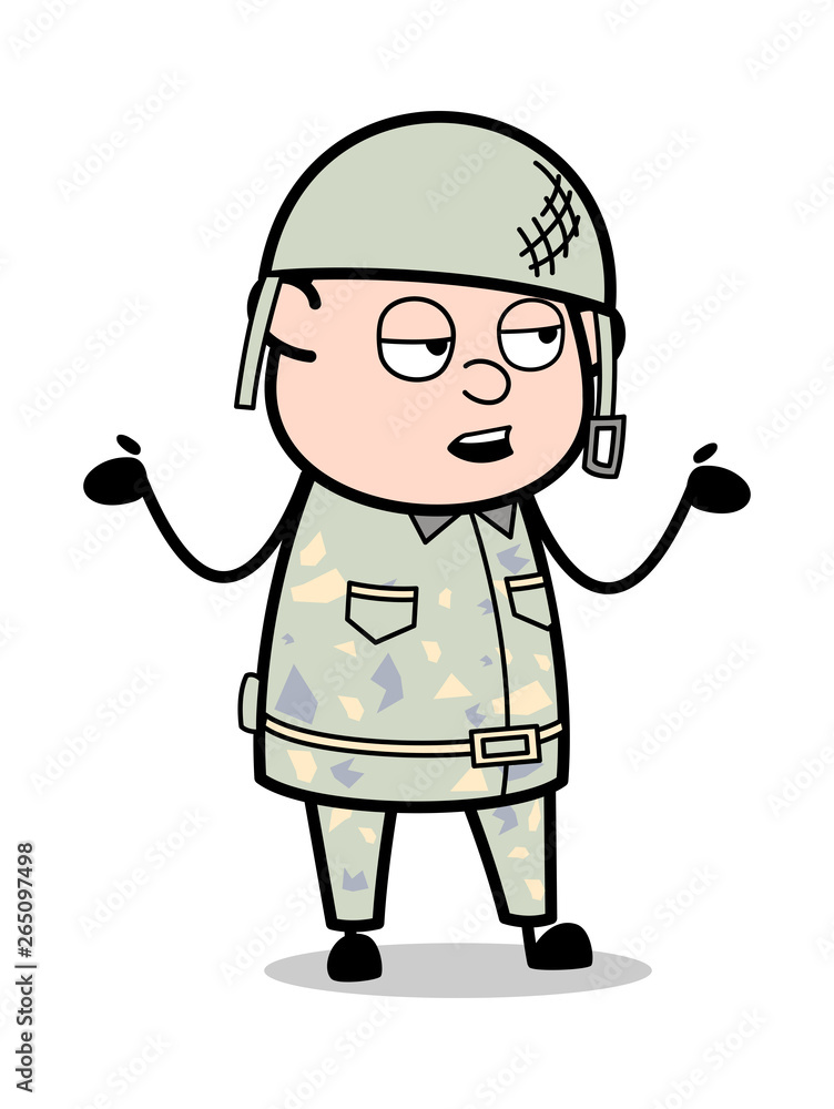 Ignorance - Cute Army Man Cartoon Soldier Vector Illustration Ignorance - Cute Army Man Cartoon Soldier Vector Illustration