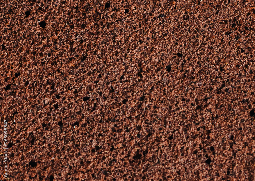 Sponge cake of chocolate close up macro Sponge cake of chocolate close up macro