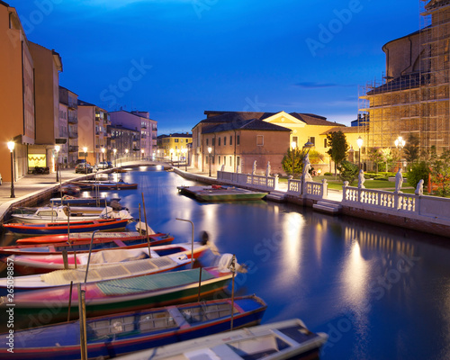 Boats in the Canal Perotolo, Chioggia, Venice, Italy