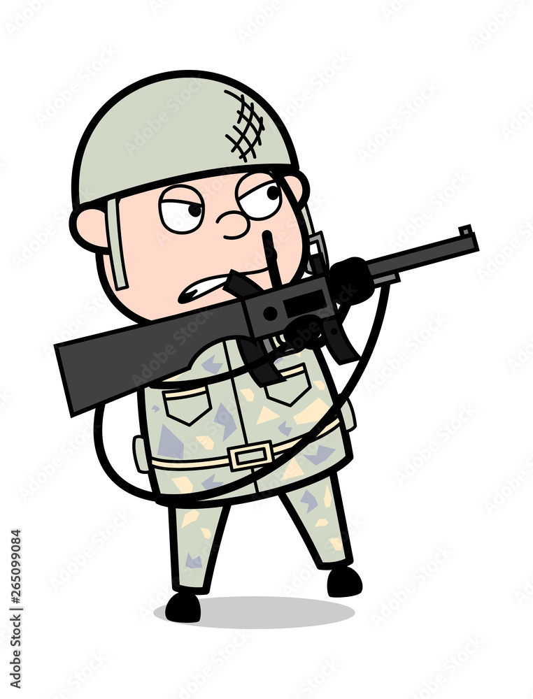 Border War - Cute Army Man Cartoon Soldier Vector Illustration Stock Vector | Adobe Stock Border War - Cute Army Man Cartoon Soldier Vector Illustration Stock Vector | Adobe Stock