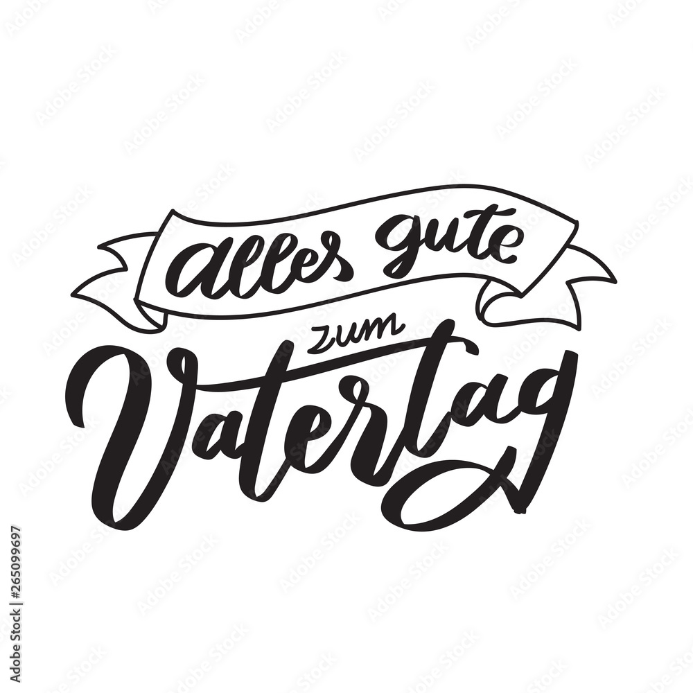 Alles gute zum Vatertag Happy Fathers day German Stock Vector | Adobe Stock