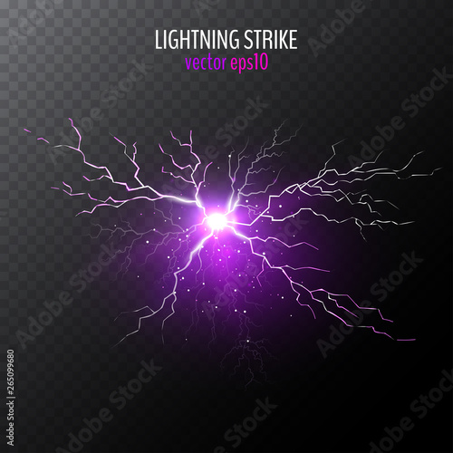 Violet lightning bolt 