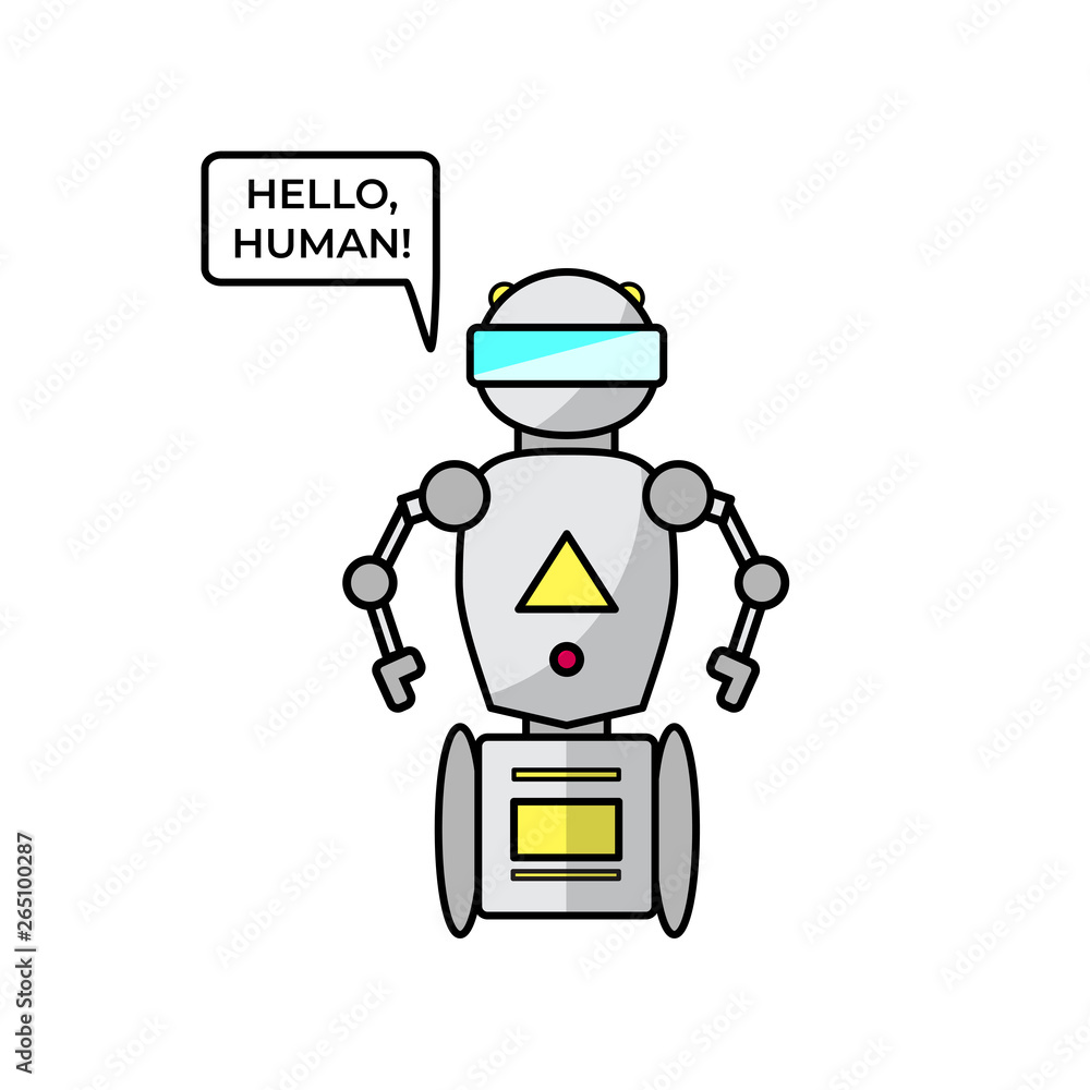 Friendly cartoon robot Friendly cartoon robot