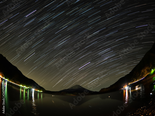 精進湖の夜
