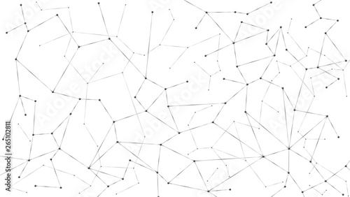 Abstract particle background. Mess network. Nodes connected in web. Futuristic plexus array big data. Vector illustration isolated on white background