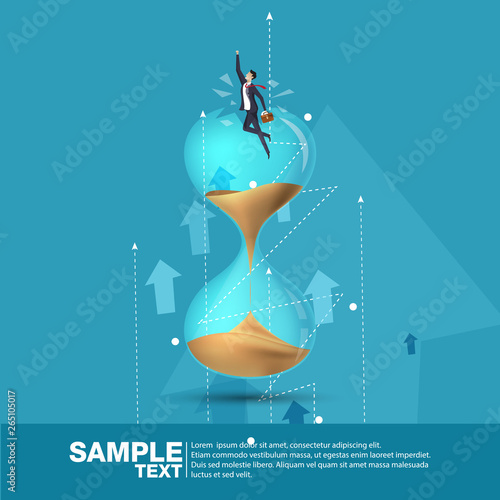 Future Business Leader Concept Finance Manager Business Man.Flat Isometric People Executive Manager Vector Investor trader Business future vision Individual success