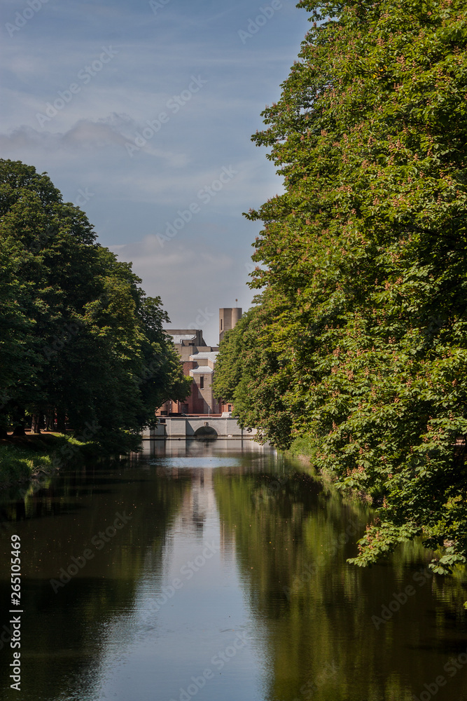 Beautiful Clarenbach canal in the district Lindentha