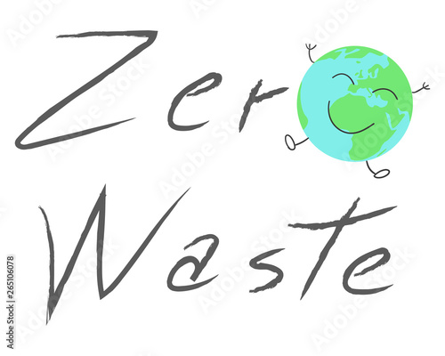 Zero waste logo - ecologia sostenibile 