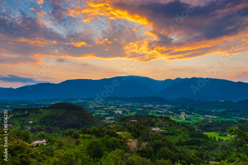 Asolani hills in Italy