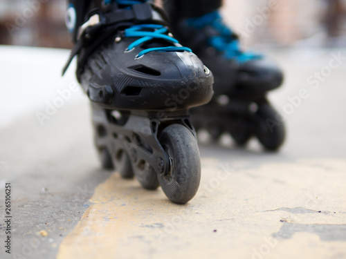 Guy on roller skates