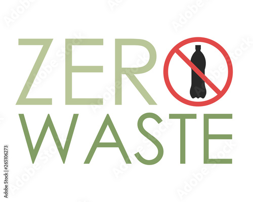 Zero waste logo - ecologia sostenibile 