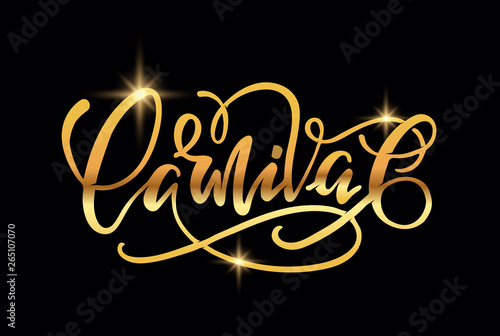 Carnival - cute lettering hand drawn doodle label art design poster banner