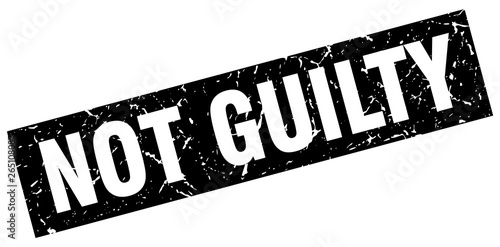 square grunge black not guilty stamp
