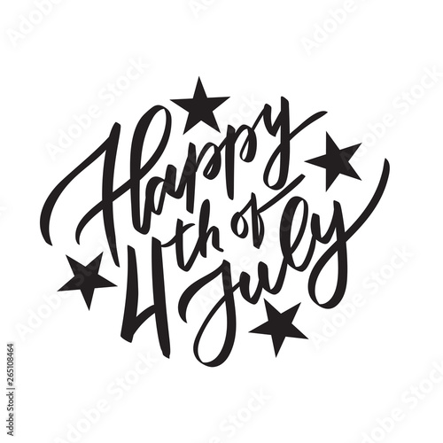 USA Independence day - vector typography, 