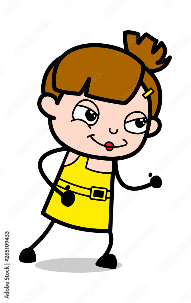Running Style - Cute Girl Cartoon Character Vector Illustration Running Style - Cute Girl Cartoon Character Vector Illustration