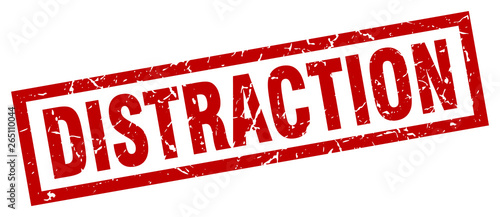 square grunge red distraction stamp