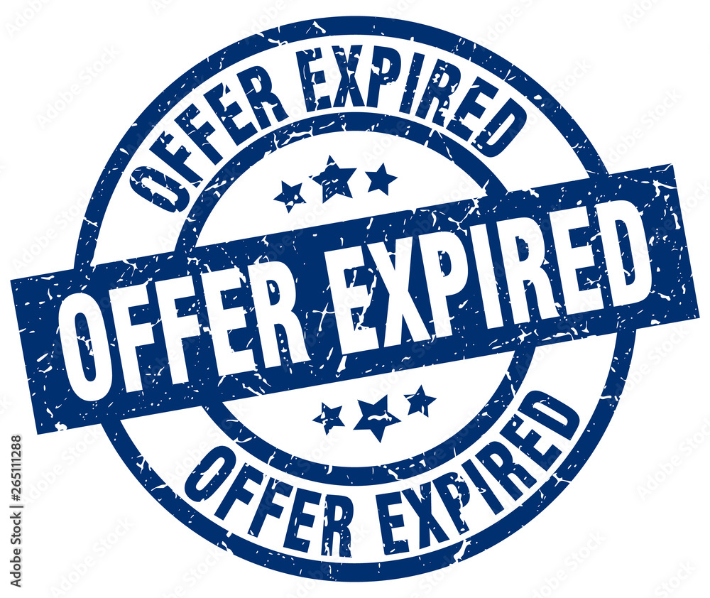offer expired blue round grunge stamp offer expired blue round grunge stamp