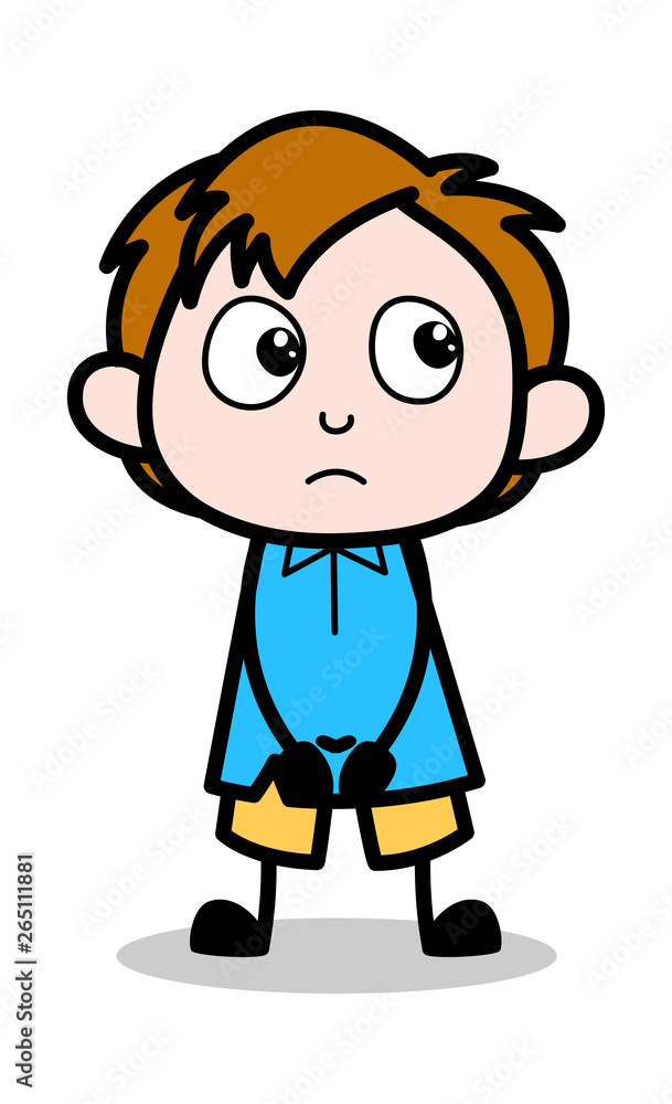 Innocent - School Boy Cartoon Character Vector Illustration