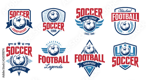 Soccer Classic Vector Emblems Set