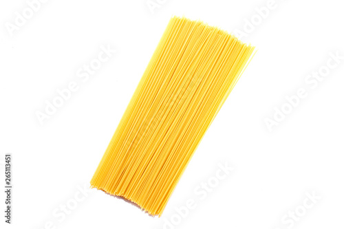 Pasta isolated on white background, close-up. Cooking