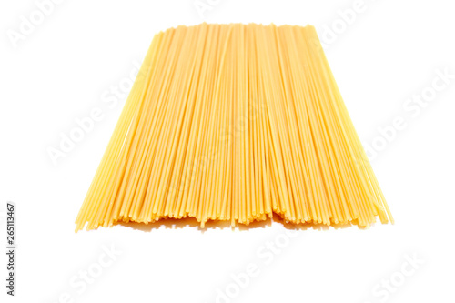 Pasta isolated on white background, close-up. Cooking