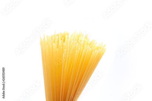 Pasta isolated on white background, close-up. Cooking