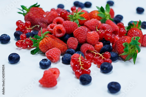 fresh berries on a white background