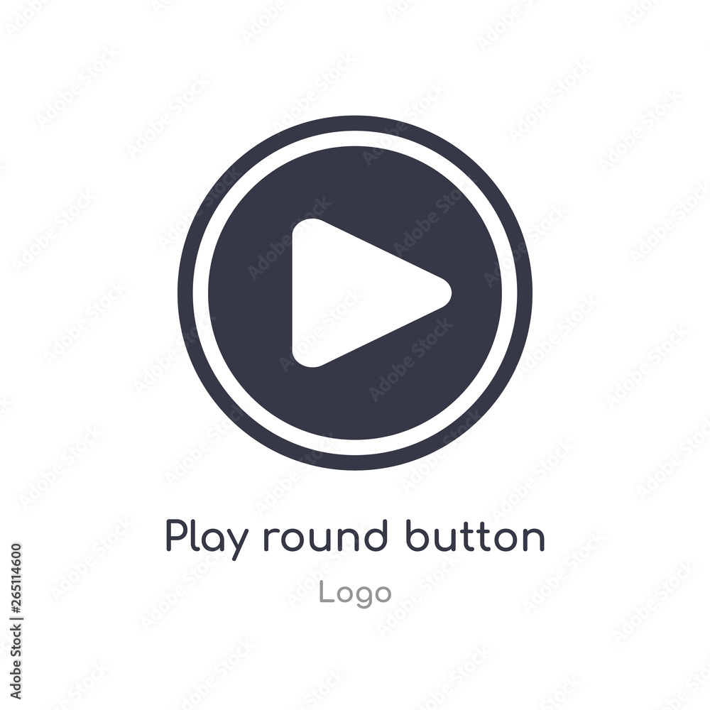 play round button icon. isolated play round button icon vector illustration from logo collection. editable sing symbol can be use for web site and mobile app play round button icon. isolated play round button icon vector illustration from logo collection. editable sing symbol can be use for web site and mobile app