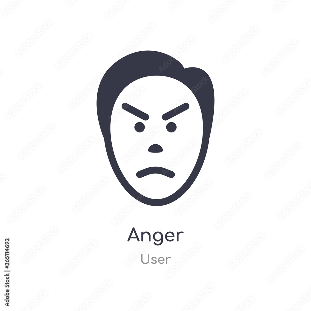 anger icon. isolated anger icon vector illustration from user collection. editable sing symbol can be use for web site and mobile app anger icon. isolated anger icon vector illustration from user collection. editable sing symbol can be use for web site and mobile app