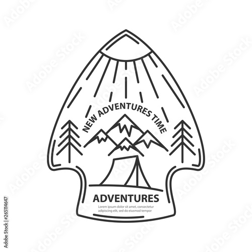 Flat line style travel banner