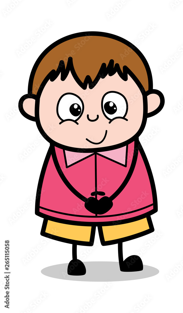 Trust - Teenager Cartoon Fat Boy Vector Illustration Trust - Teenager Cartoon Fat Boy Vector Illustration