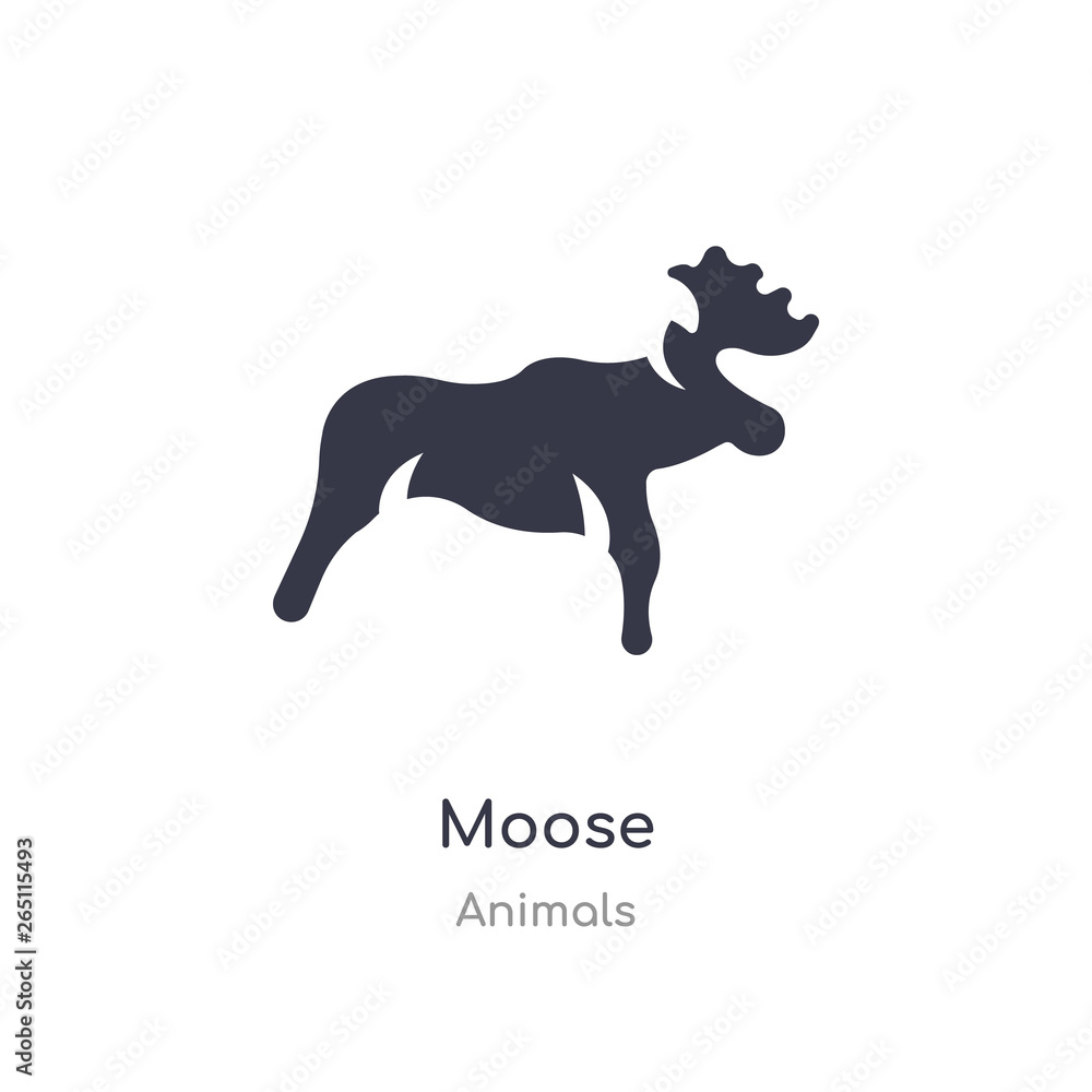 moose icon. isolated moose icon vector illustration from animals collection. editable sing symbol can be use for web site and mobile app