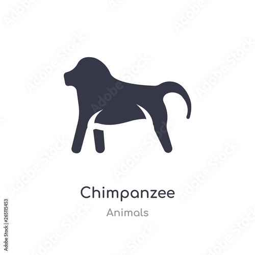 chimpanzee icon. isolated chimpanzee icon vector illustration from animals collection. editable sing symbol can be use for web site and mobile app