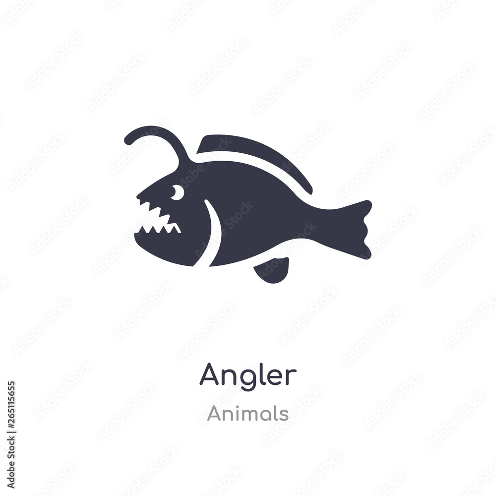 angler icon. isolated angler icon vector illustration from animals collection. editable sing symbol can be use for web site and mobile app angler icon. isolated angler icon vector illustration from animals collection. editable sing symbol can be use for web site and mobile app