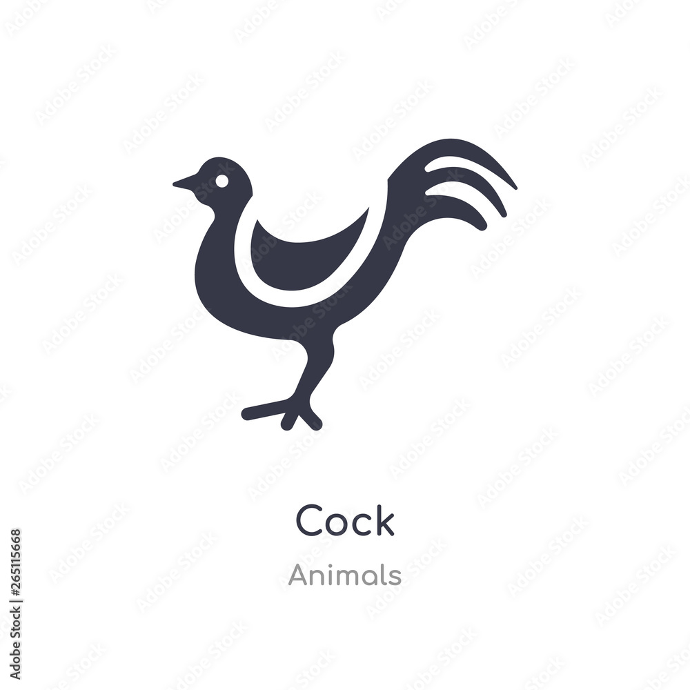 Fototapeta premium cock icon. isolated cock icon vector illustration from animals collection. editable sing symbol can be use for web site and mobile app