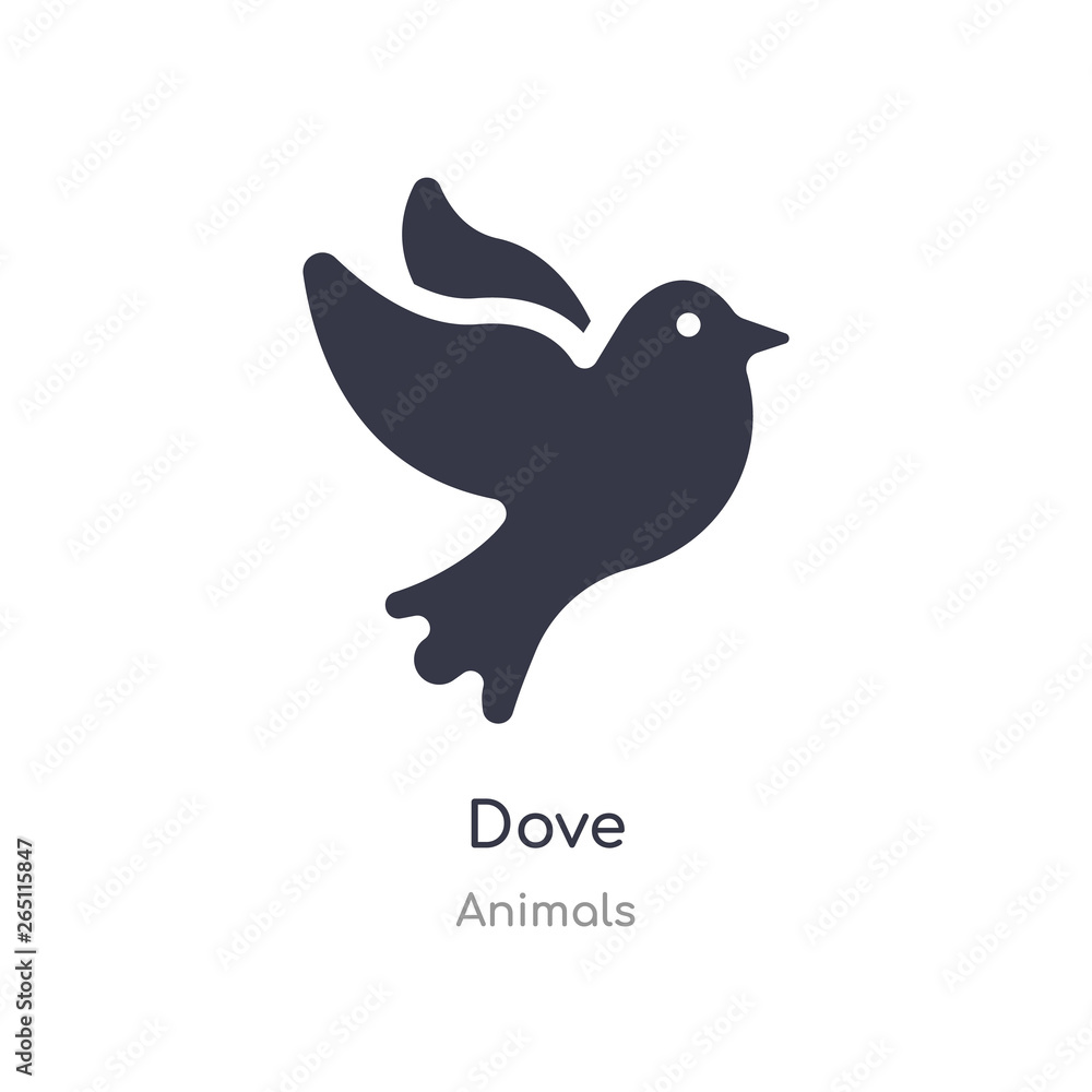 dove icon. isolated dove icon vector illustration from animals collection. editable sing symbol can be use for web site and mobile app dove icon. isolated dove icon vector illustration from animals collection. editable sing symbol can be use for web site and mobile app
