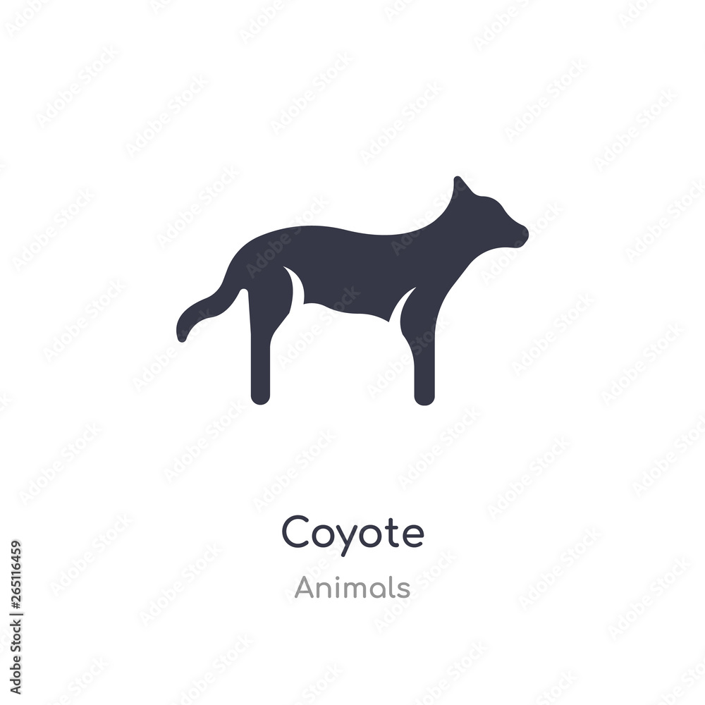 coyote icon. isolated coyote icon vector illustration from animals collection. editable sing symbol can be use for web site and mobile app coyote icon. isolated coyote icon vector illustration from animals collection. editable sing symbol can be use for web site and mobile app